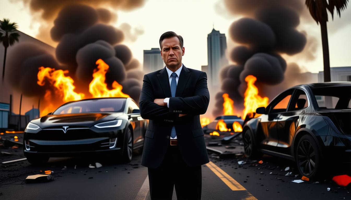 après l'incendie de tesla à las vegas, la situation se complique pour la marque. un investisseur emblématique appelle à la démission d'elon musk alors que les ventes chutent et que des actes de vandalisme ternissent l'image de l'entreprise. découvrez les enjeux cruciaux qui entourent cette crise.
