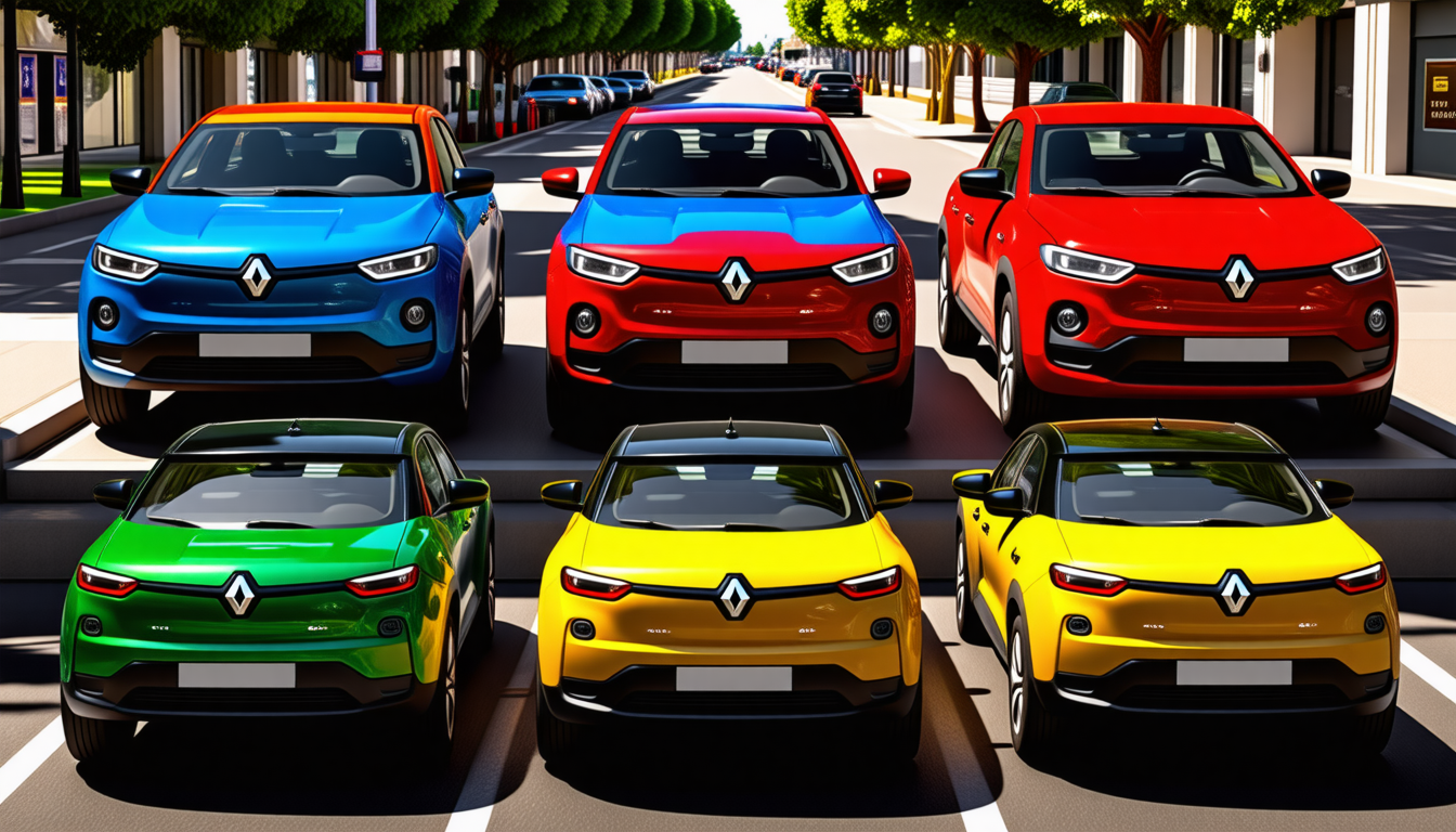 découvrez les nouvelles couleurs éclatantes du renault 4 électrique ! explorez notre gamme complète et les tarifs attractifs pour vivre une expérience de conduite moderne et écologique. ne manquez pas cette occasion de vous démarquer sur la route !